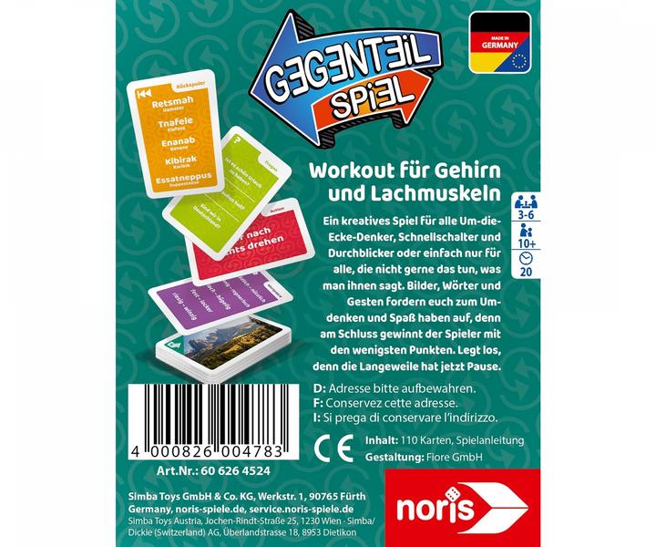 Actual product image Noris Opposite game (German)