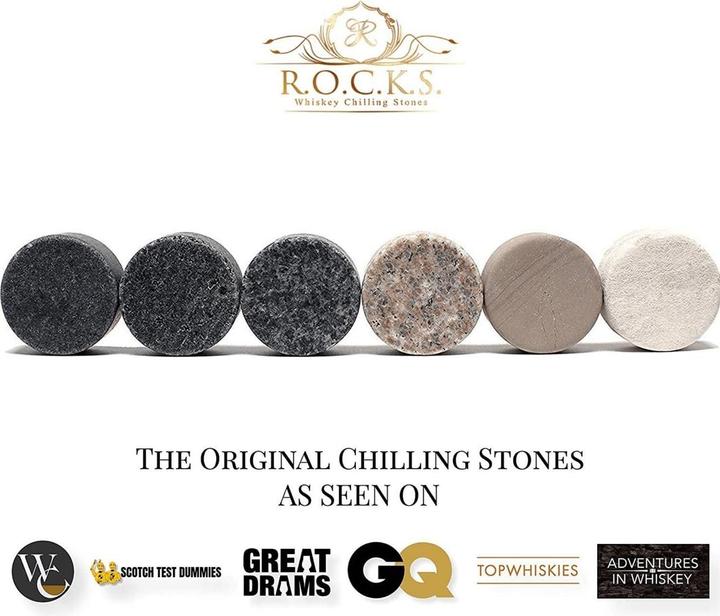 Image du produit Rocks Whiskey Chilling Stones Jeu de pierres à whisky (3 dl, 6 x, Verre à whisky)