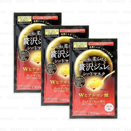 Actual product image Utena Premium Puresa Golden Jelly Hyaluron Mask - 33g x 3 pieces