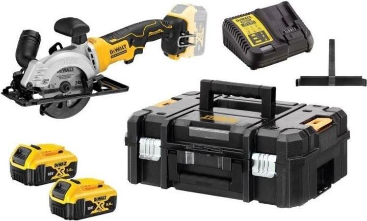 Immagine prodotto DeWalt DCS571P2 Sega circolare portatile 115 mm 2x XR 18V 5Ah T-STAK II Nero Giallo