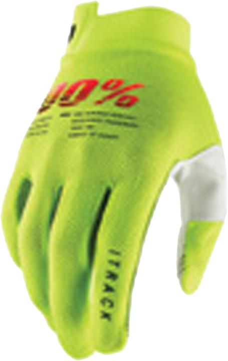 Actual product image 100% iTrack gloves fluo yellow M (M)
