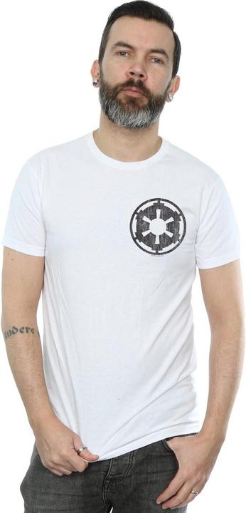 Immagine prodotto Star Wars The Mandalorian Galactic Empire Insignia Breast Print Maglietta Uomo (XXL)