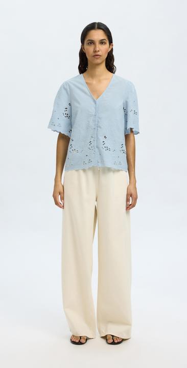 Actual product image Selected Femme Besticktes Kurzarmhemd (36)
