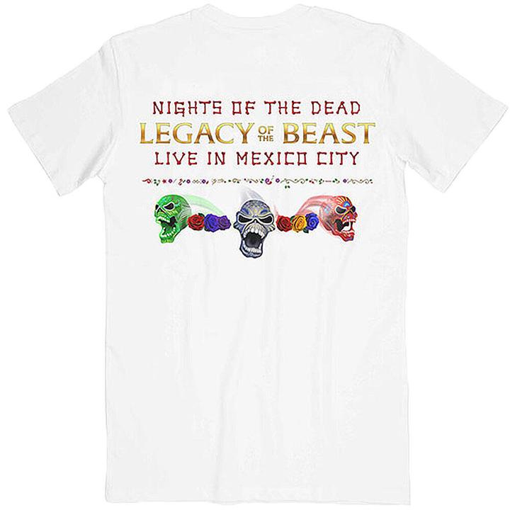 Actual product image Music Brand Unisex Adult Legacy Of The Beast Live In Mexico City Back Print T-Shirt (S)