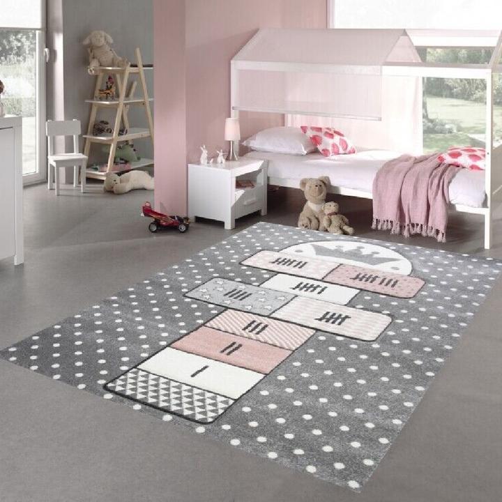 Produktbild Paco Home Teppich Kinderzimmer Rutschfest Rund (80 x 150 cm)
