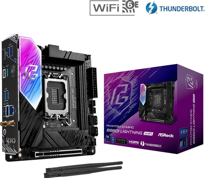 Productafbeelding AsRock MB Intel 1851 B860I Lightning WiFi (Socket S1, Intel B860, Mini-ITX)