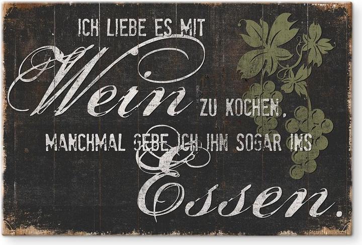 Image du produit Trenddeko J'aime cuisiner avec du vin (40 x 60 cm)