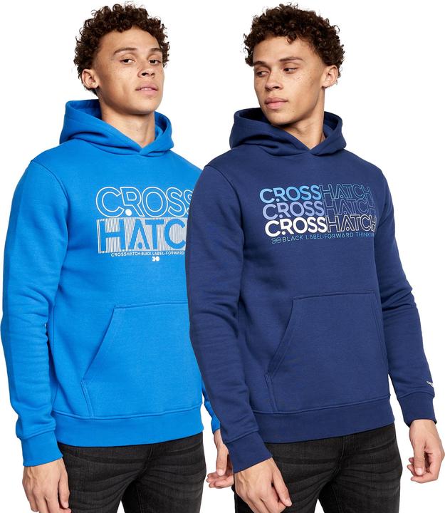 Actual product image Crosshatch Mens Larmen Hoodie (Pack of 2) (M)
