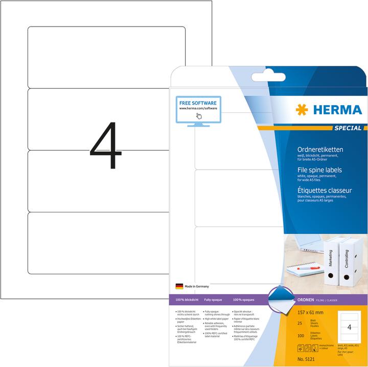 Herma Ordneretiketten A4