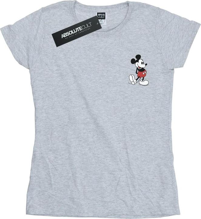 Actual product image Disney Womens/Ladies Mickey Mouse Kickin Retro Chest Cotton T-Shirt (L)