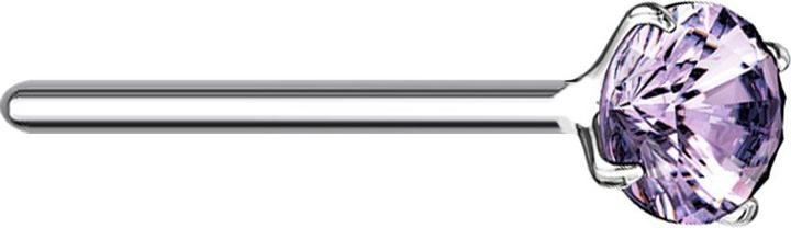 Actual product image Star Piercing Nasenstecker biegen silber runder Kristall tanzanite gefasst (without brass, 925 sterling silver)