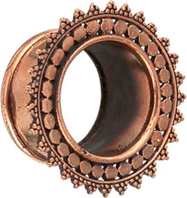 Image du produit Star Piercing Flesh Tunnel or rose cercle de fleurs avec des points (sans laiton, Bronze)