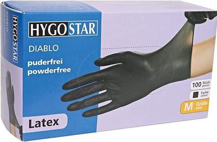 Immagine prodotto Hygostar Guanto in lattice "DIABLO", M, nero, senza polvere (M)