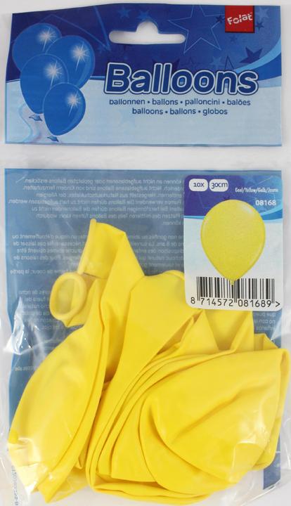 Image du produit Folat Ballons jaunes (10 x)