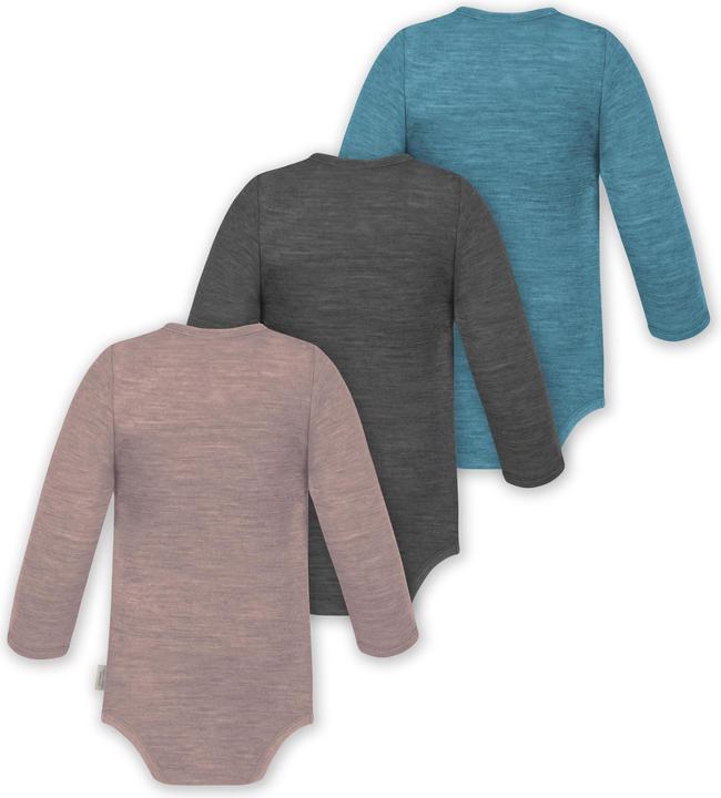 Produktbild Normani 3er Pack Baby Merino Body Langarm „Auckland" - 9375 (80)