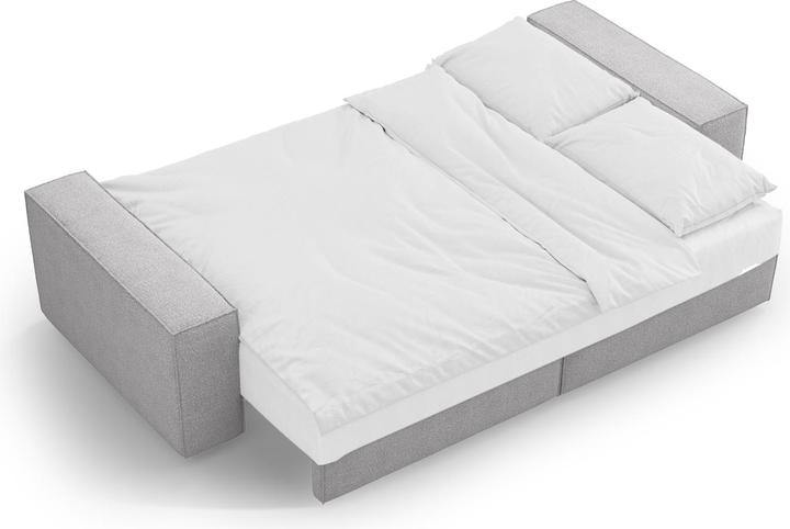 Actual product image Micadoni Boucle Sofa With Bed Function And Box, "Jodie", 3 Seats, 247x107x86 Made in Europe (2 person sofa, 3-seater, 4-seater)