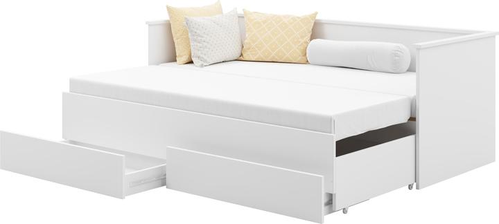 ADRK Furniture Double bed with mattresses HELA II 200x80 (200 x 80 cm)