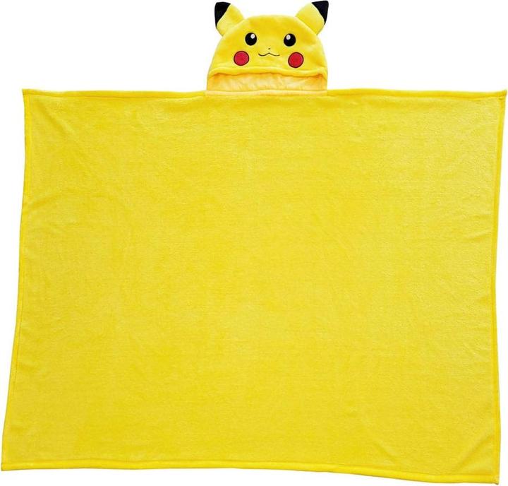 Actual product image Halantex Pokémon Coral Hooded Blanket Pikachu 120 x 150 cm (120 x 150 cm)