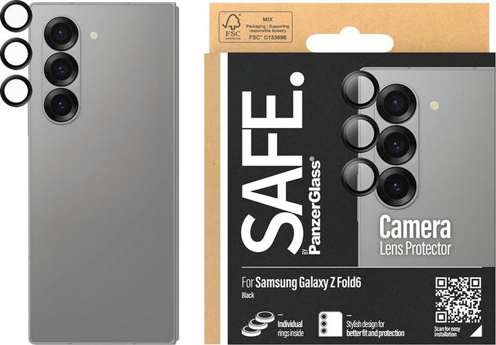 Produktbild PanzerGlass SAFE. by Lens Samsung Galaxy Z Fold 6 -black (1 Stück, Samsung Galaxy Z Fold6)