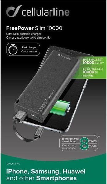 Actual product image Cellularline Freepower Slim (10000 mAh, 10 W, 37 Wh)