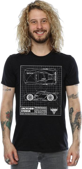 Image du produit Disney - T-shirt CARS JACKSON STORM BLUEPRINT - Homme (3XL)