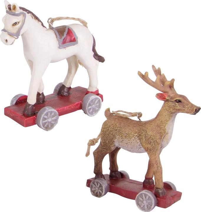 Produktbild Casativo 2er-Set Weihnachtsbaumanhänger Hirsch & Pferd (2 -teilig)