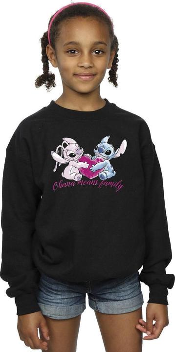 Produktbild Disney Lilo And Stitch Ohana Heart With Angel Sweatshirt Mädchen (140, 146)