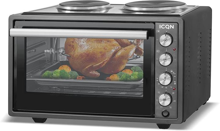 Produktbild Icqn 42 Liter Minibackofen mit Kochplatten