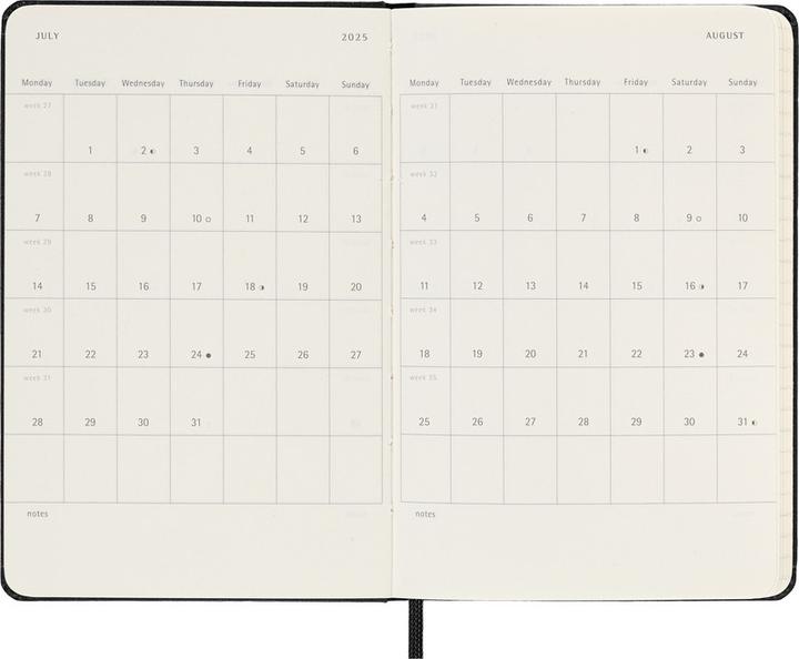 Image du produit Moleskine Agenda tascabile Hard Cover Weekly (De poche, A6, Anglais)