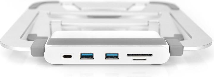 Immagine prodotto Digitus Supporto variabile per notebook con docking station USB-C™ integrata, 8 porte (USB-C, 8 Porti)