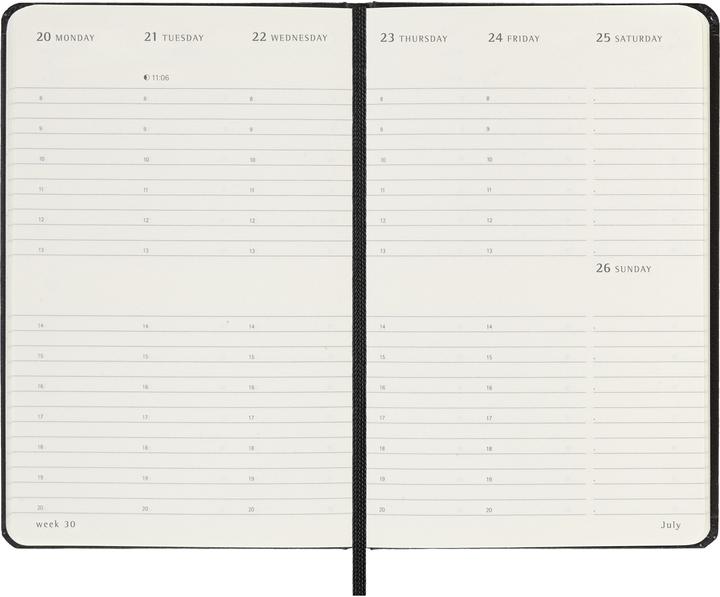 Produktbild Moleskine Taschenagenda Hard Cover Weekly (90 x 140 mm, Englisch)