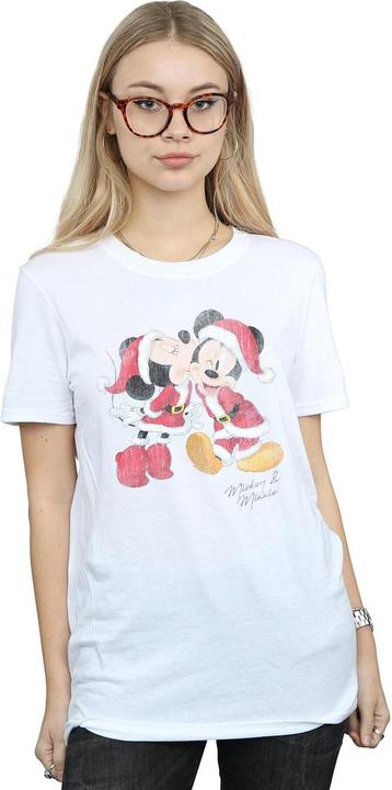 Immagine prodotto Disney Mickey And Minnie Christmas Kiss Maglietta Ampia Donna (M)