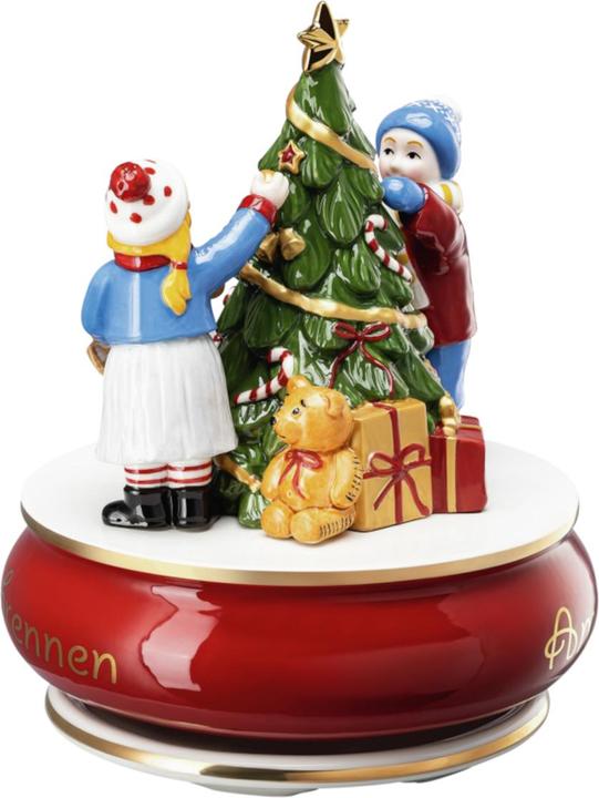 Actual product image Hutschenreuther Music box Christmas carols The lights are burning on the Christmas tree D.14 cm