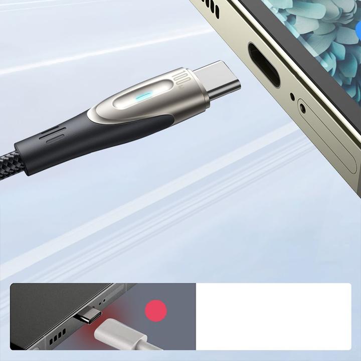 Produktbild Joyroom Star-Light Series SA27-CC5 USB-C/USB-C-Kabel 100 W 1,2 m – schwarz (1.20 m, USB 2.0)