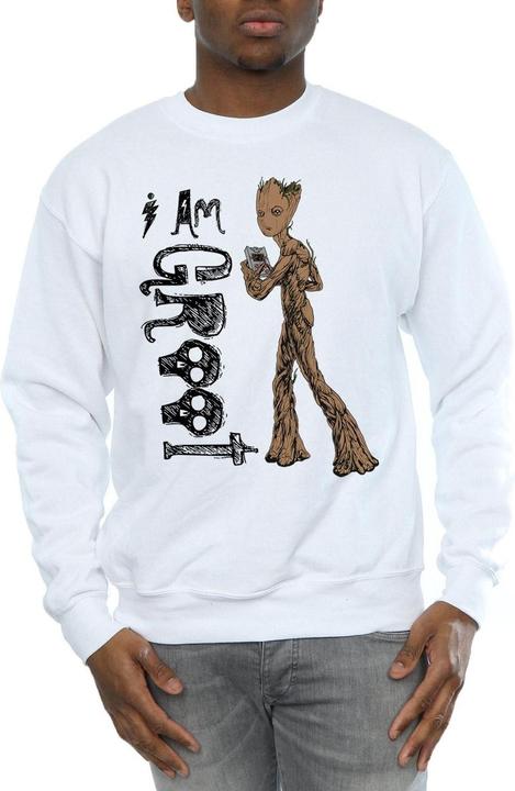 Actual product image Mens Avengers Infinity War I Am Teenage Groot Sweatshirt (L)