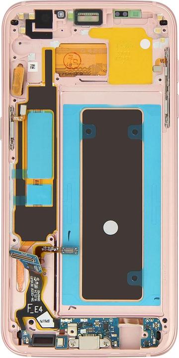 Actual product image Samsung Original LCD complete set Galaxy S7 Edge + touchscreen - pink (Display, Galaxy S7 Edge)