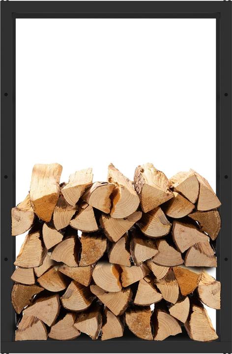 Image du produit Wiltec Porte-bois Toboli 150x25x100cm porte-bois en métal pour l'intérieur et l'extérieur (150 x 25 x 100 cm)