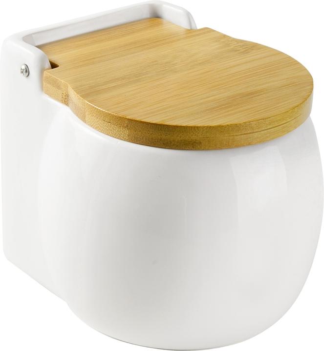 Image du produit Ibili Salière en bois Couvercle rond 10 x 12 x 11 cm Récipient classique pour la table et la cuisine (Différentes épices)