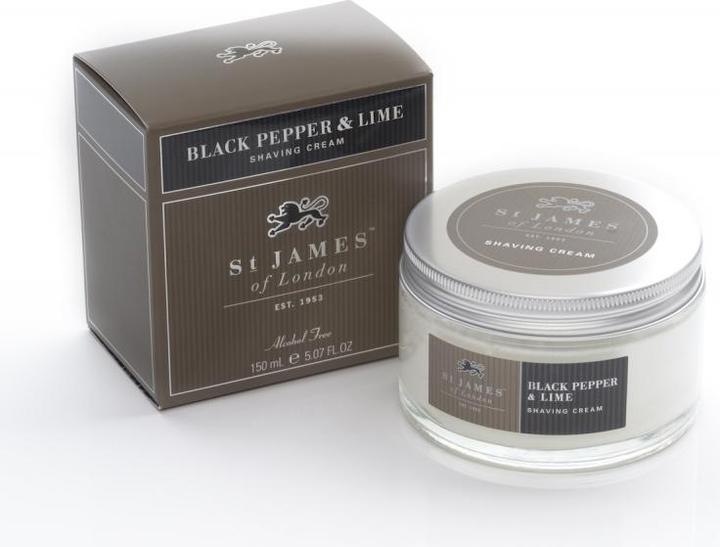 Immagine prodotto St. James of London Crema da barba pepe nero e lime (150 ml, Schiuma da barba)