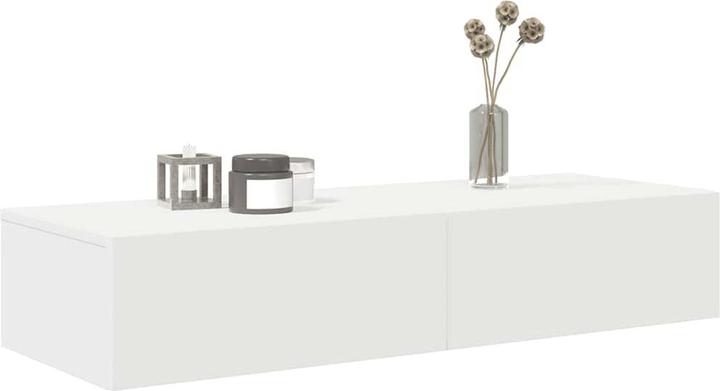 Produktbild VidaXL Wandregal mit Schubladen Weiss 100x36x19 cm Holzwerkstoff
