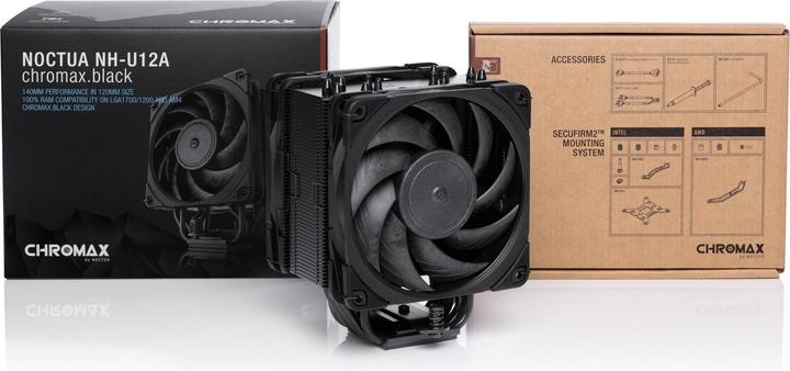 Actual product image Noctua NH-U12A chromax.black (158 mm)