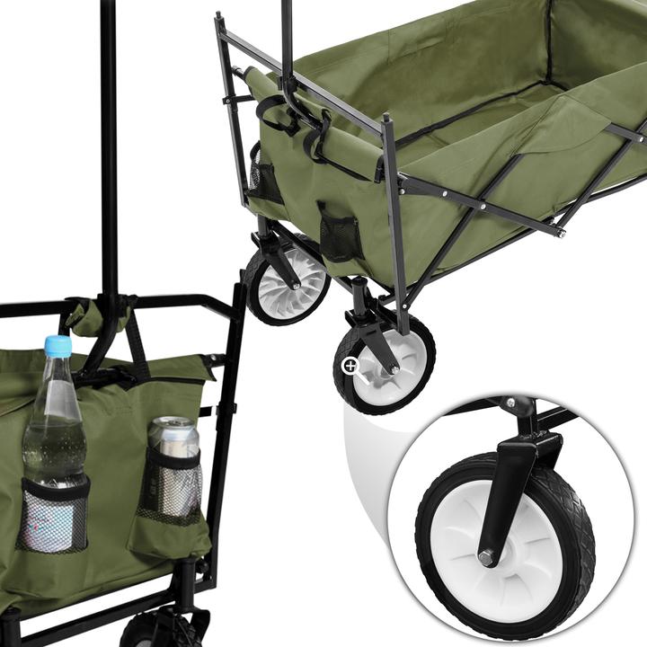 Produktbild tectake Faltbarer Bollerwagen mit Dach und Tragetasche