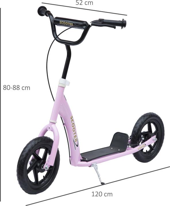 Image du produit Homcom Trottinette Antidérapante, support de vélo en métal pour le stationnement