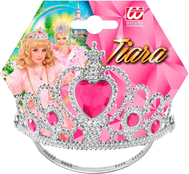 Produktbild Magni Tiara silber mit pinken Edelsteinen