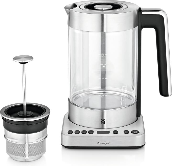 WMF Glass Kettle with Temperature Selection 1,7l Tea Strainer Keep Warm Function Lono 3000W (1.70 l)