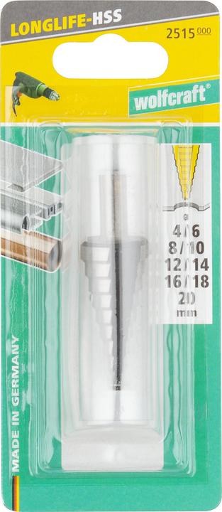 Produktbild wolfcraft wolfcraft 1 Stufenbohrer HSS, Schaft 10mm, ø8-30mm (10 mm)