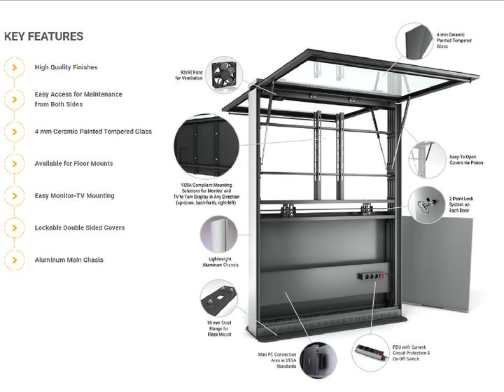Actual product image DSS Indoor Stele Landscape, 50" screen, black