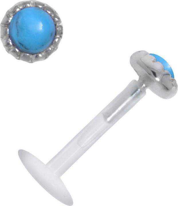 Image du produit Bijouteria Piercing pour lèvre/Tragus (Bioplastique, Perle, Argent 925)