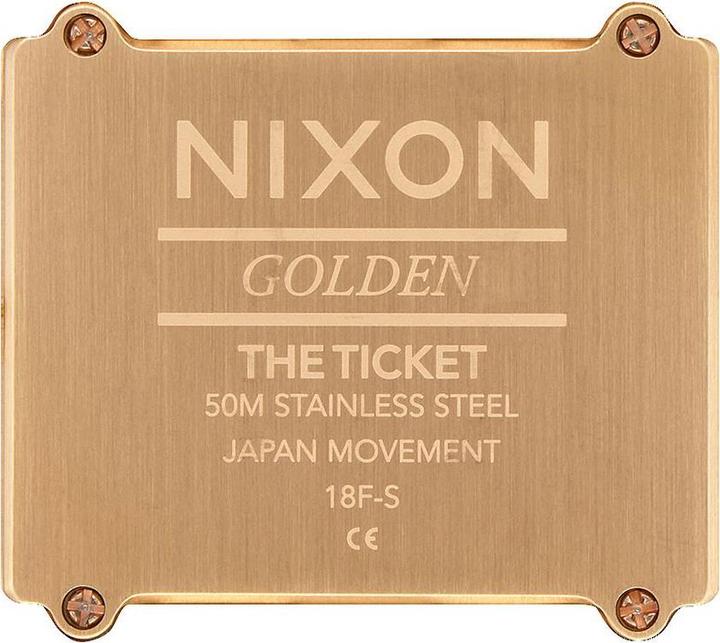 Actual product image Nixon Ticket All Gold Black (Analogue wristwatch, 34 mm)