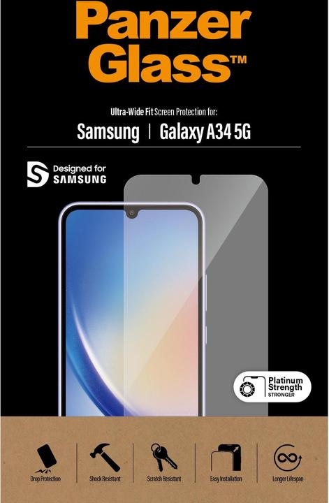 Produktbild PanzerGlass Ultra-Wide Fit (1 Stück, Samsung Galaxy A34 5G)